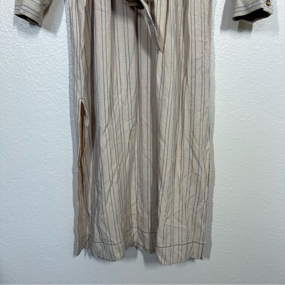 Free People Cream Audrey Midi Stripe Dress - Picture 8 of 14